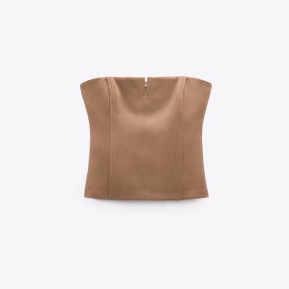 ZARA SEAMED BUSTIER TOP NWT - Picture 2 of 7